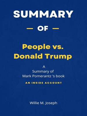 cover image of Summary of People vs. Donald Trump by Mark Pomerantz